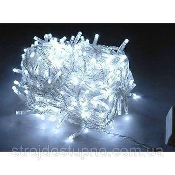 Гілянда на ялинку 300 LED з прозорим шнуром білий 1253 фото
